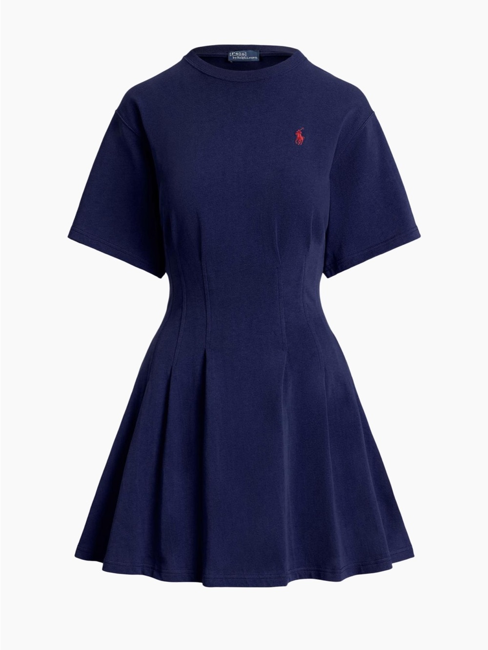 Polo Ralph Lauren Navy Crewneck Fit-and-Flare Shirt Dress